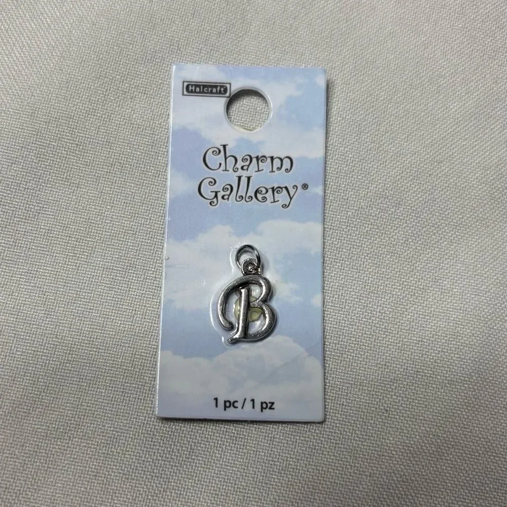 4 New Letters Halcraft Charm Gallery Pendant Jewelry Making Charms
